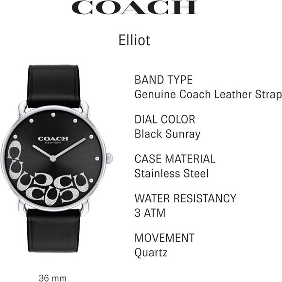 Women\'s Black Silver Watch Sleek Design with Scattered Charms Timeless Style main image 7